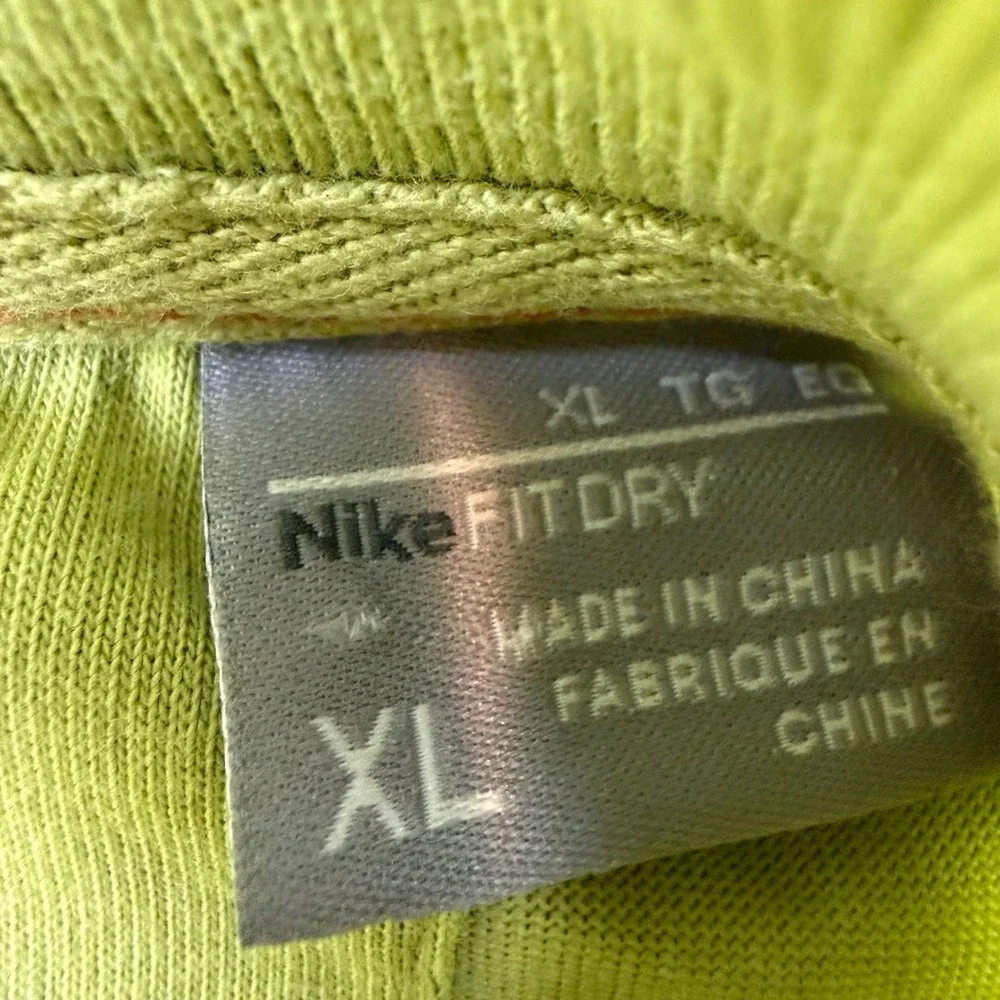 Nike ACG Polo Shirt Men's‎ XL Lime Green NikeFIT Dry Short Sleeve Performance